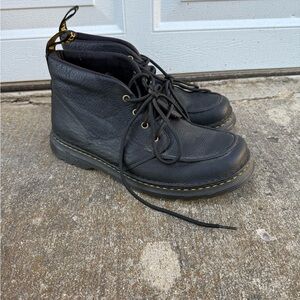 Dr. Martens Men's Austin Grizzly Moc Toe Black Leather Chukka Boots Size 13